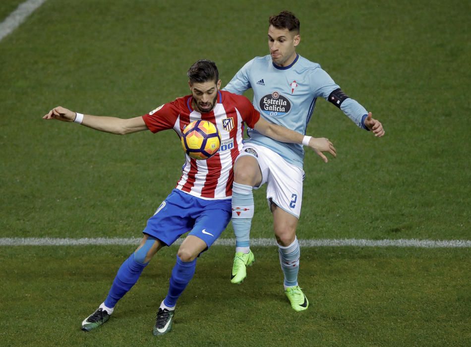 Las mejores fotografías del partido del conjunto celeste en el Vicente Calderón