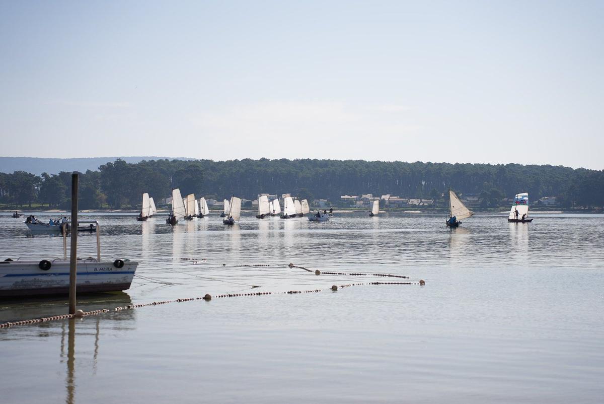 La regata de dornas a vela.
