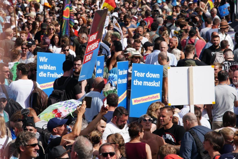 Protesta en Berlín por las medidas anticovid