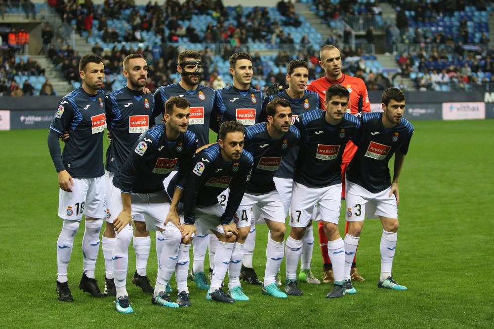 El conjunto blanquiazul comienza el año 2018 perdiendo en La Rosaleda ante el conjunto españolista con un solitario tanto de Sergi Darder al poco de iniciarse el encuentro