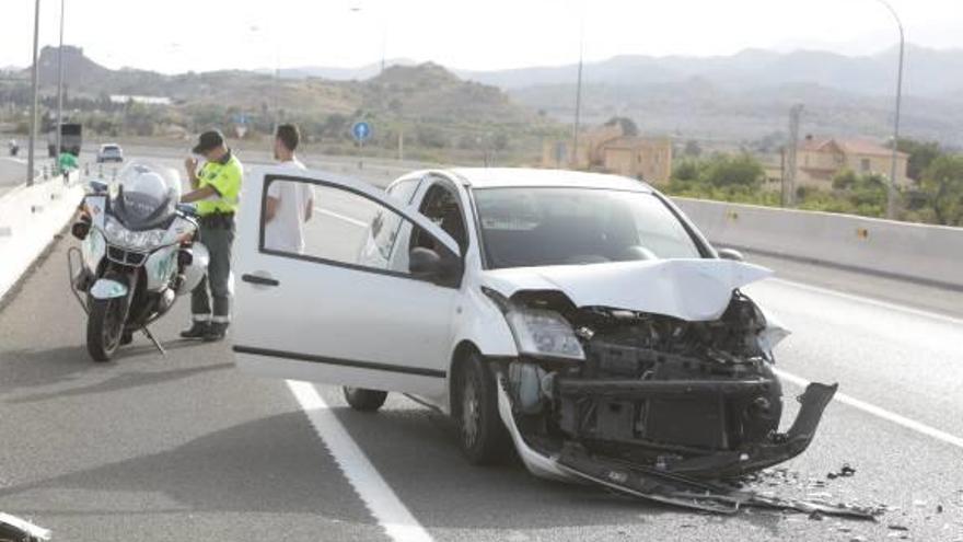 Estado en el que quedó uno de los coches siniestrados.