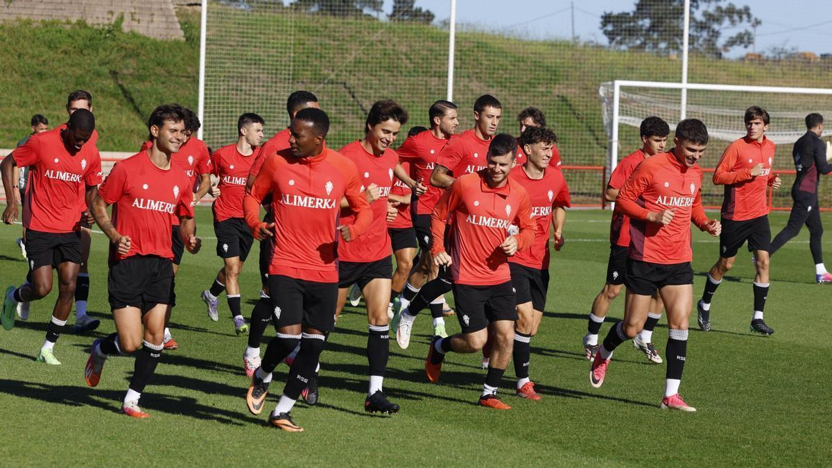 Entrenamiento abierto al público en Mareo antes de visitar el Tartiere