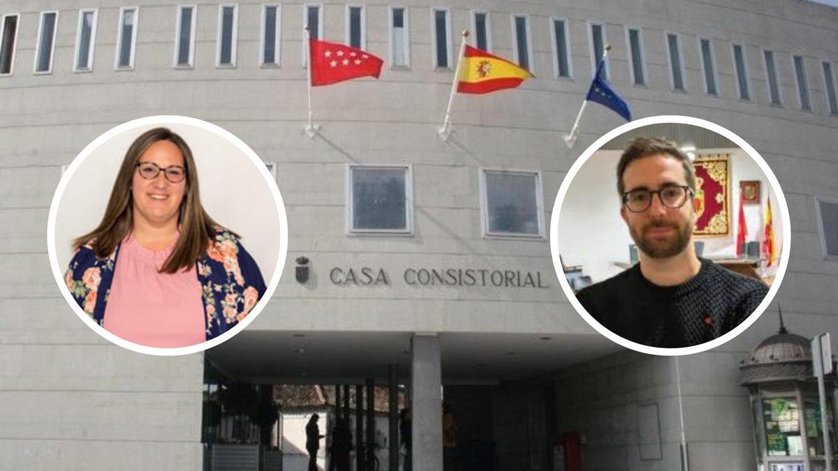 Carla Escudero Valero (izq.) y Álvaro Gómez (der.), concejales de Podemos e IU en el Ayuntamiento de Parla.