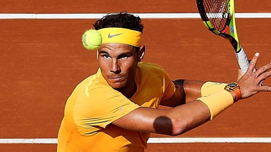 Nadal durante su último partido en el Conde de Godó.