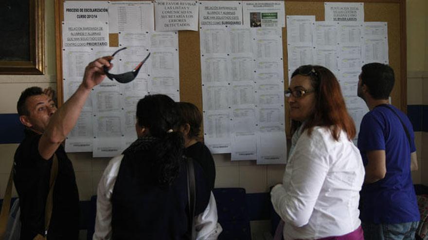 Las listas de admitidos se elaboran en función de los puntos concedidos por familia.