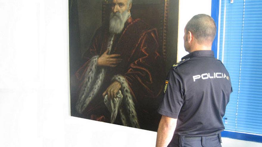 El cuadro recuperado, en una foto facilitada por la Policía Nacional.