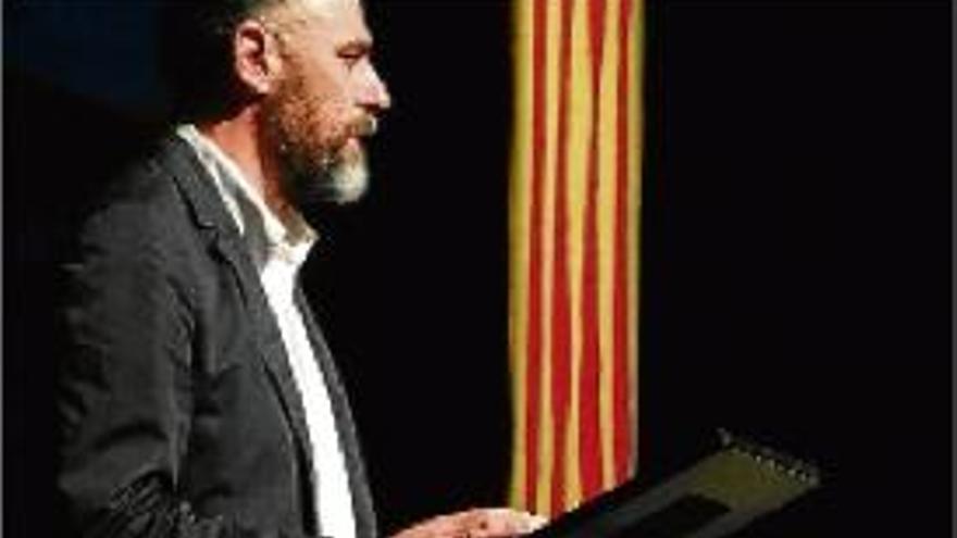 Jordi Badia en la presentació de Junts per Calaf