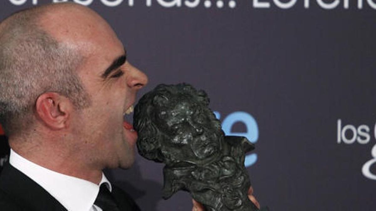 Luis Tosar, cuando recibió el Goya a mejor actor por su interpretación de Malamadre en "Celda 211".