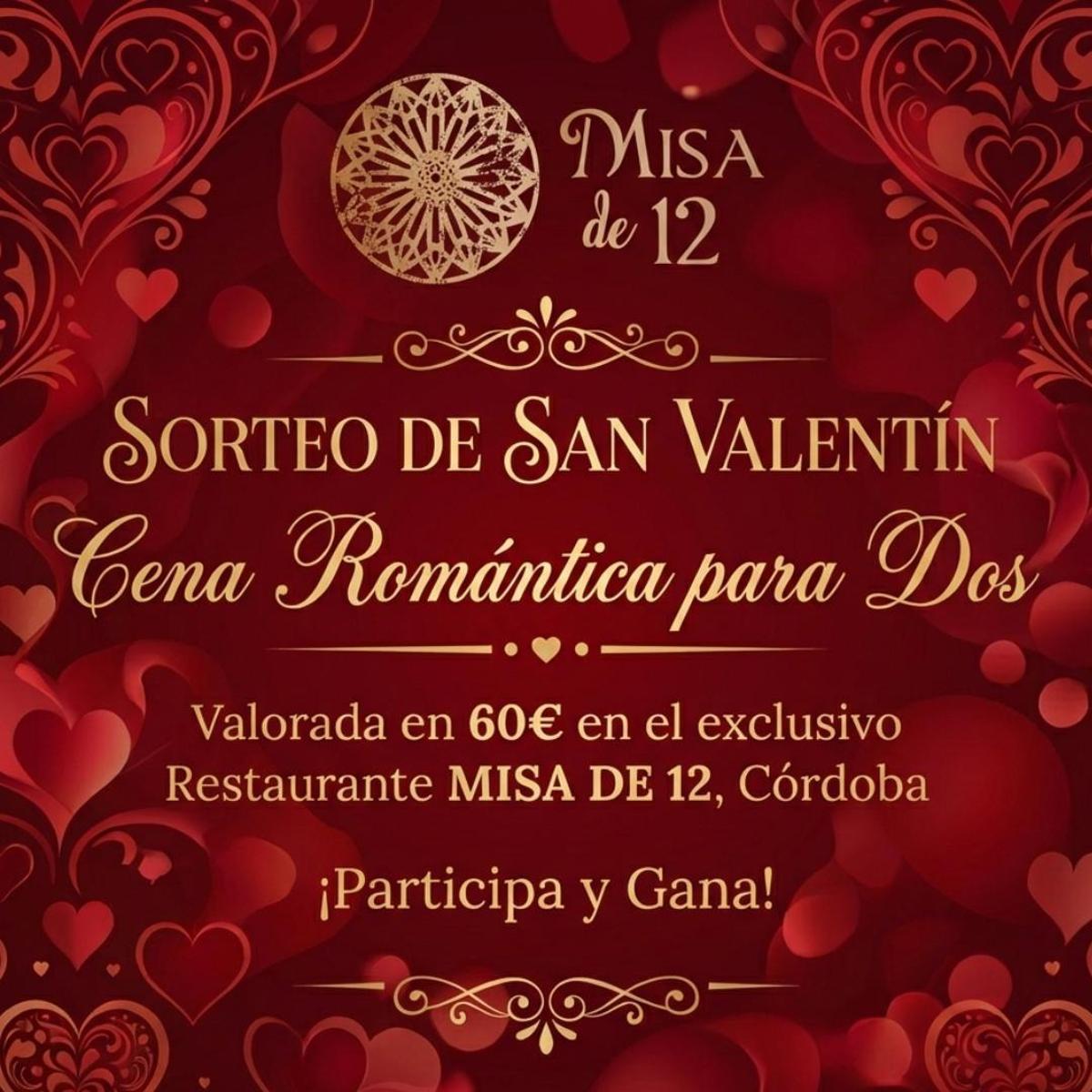 Sorteo de cena en Misa de 12.