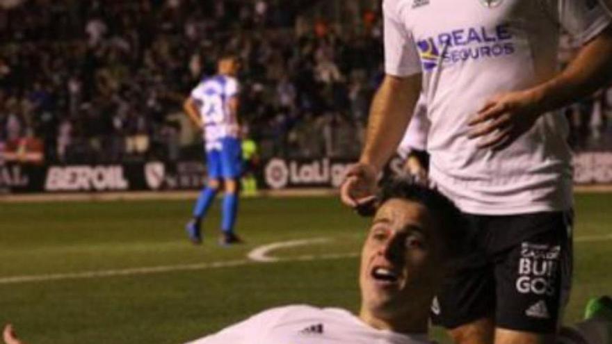 Gaspar celebra su gol al Alavés.