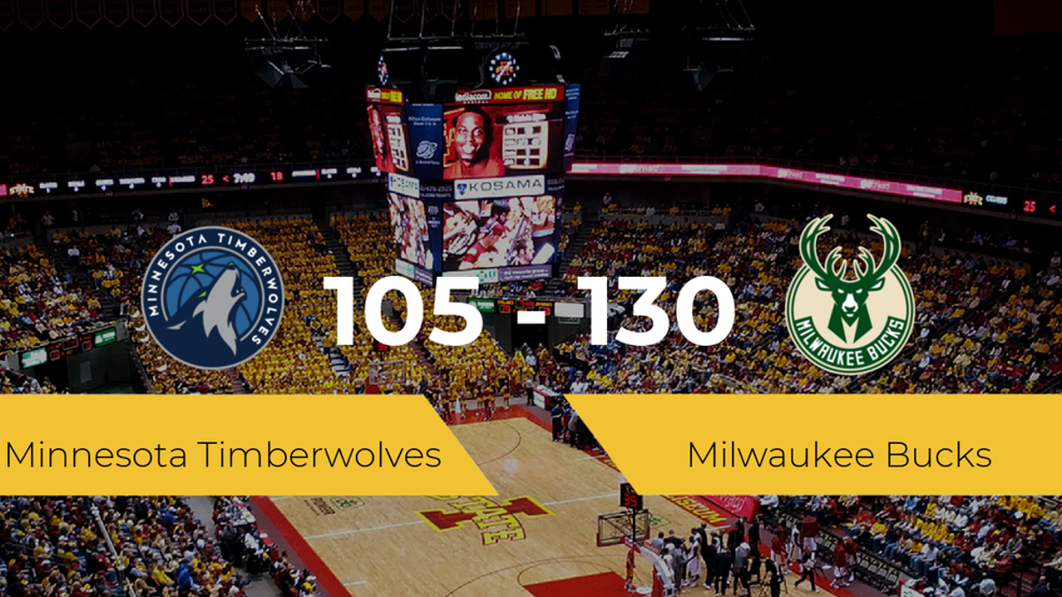 Milwaukee Bucks se impone por 105-130 frente a Minnesota Timberwolves