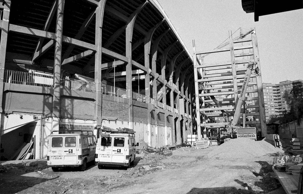 Mestalla en obras a lo largo de su historia Mestalla en obras a lo largo de su historia