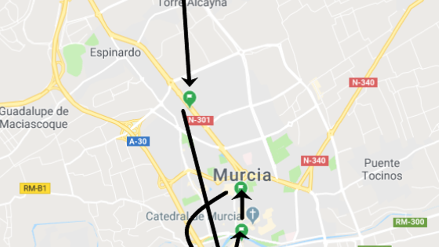 Cadena de atracos en la ciudad de Murcia