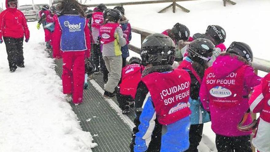 Alumnos participantes en la «semana blanca» de Fuentes de Invierno.