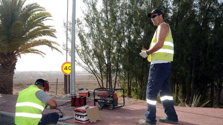 Terminadas las obras de alumbrado de Aldea Blanca