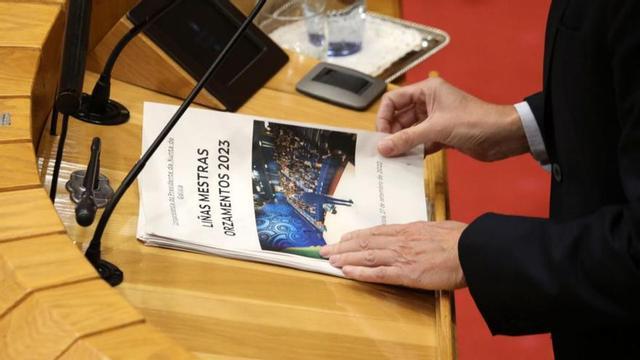 Rueda interviene ayer
en el Parlamento
para avanzar las principales
medidas de los presupuestos
gallegos de 2023. 
  | HUGO BARREIRO