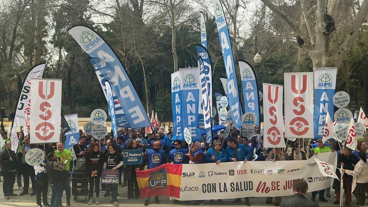 Empleados públicos se concentran este martes en Sevilla por Muface