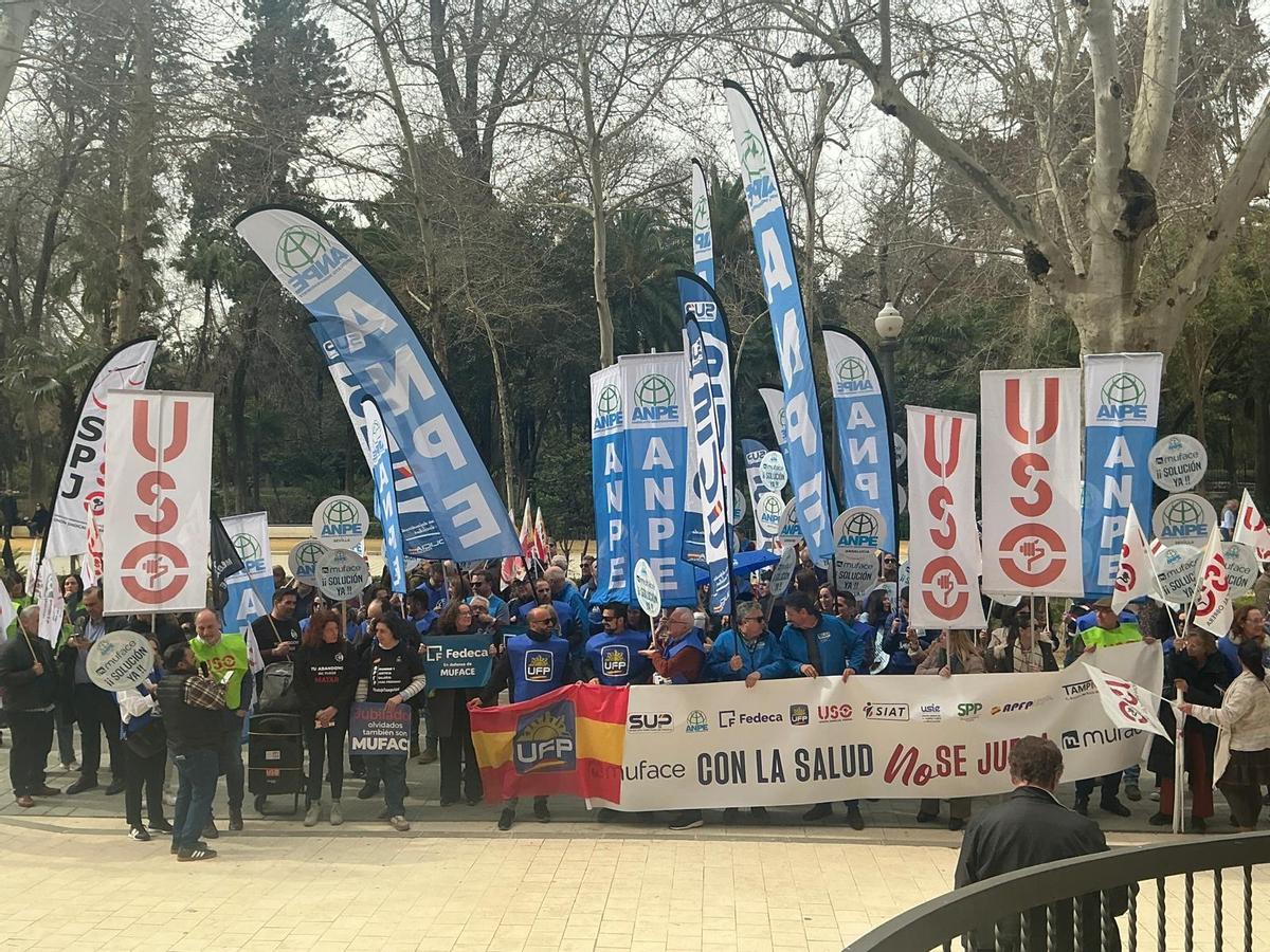 Empleados públicos se concentran este martes en Sevilla por Muface