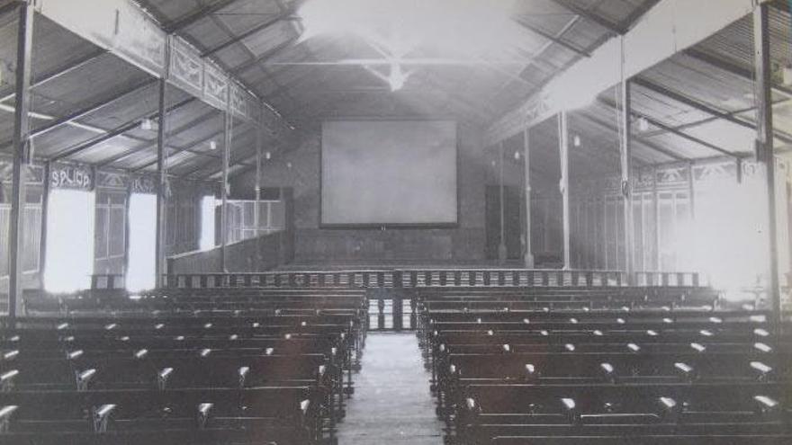 El interior del primer cine de Málaga, el Pascualini.