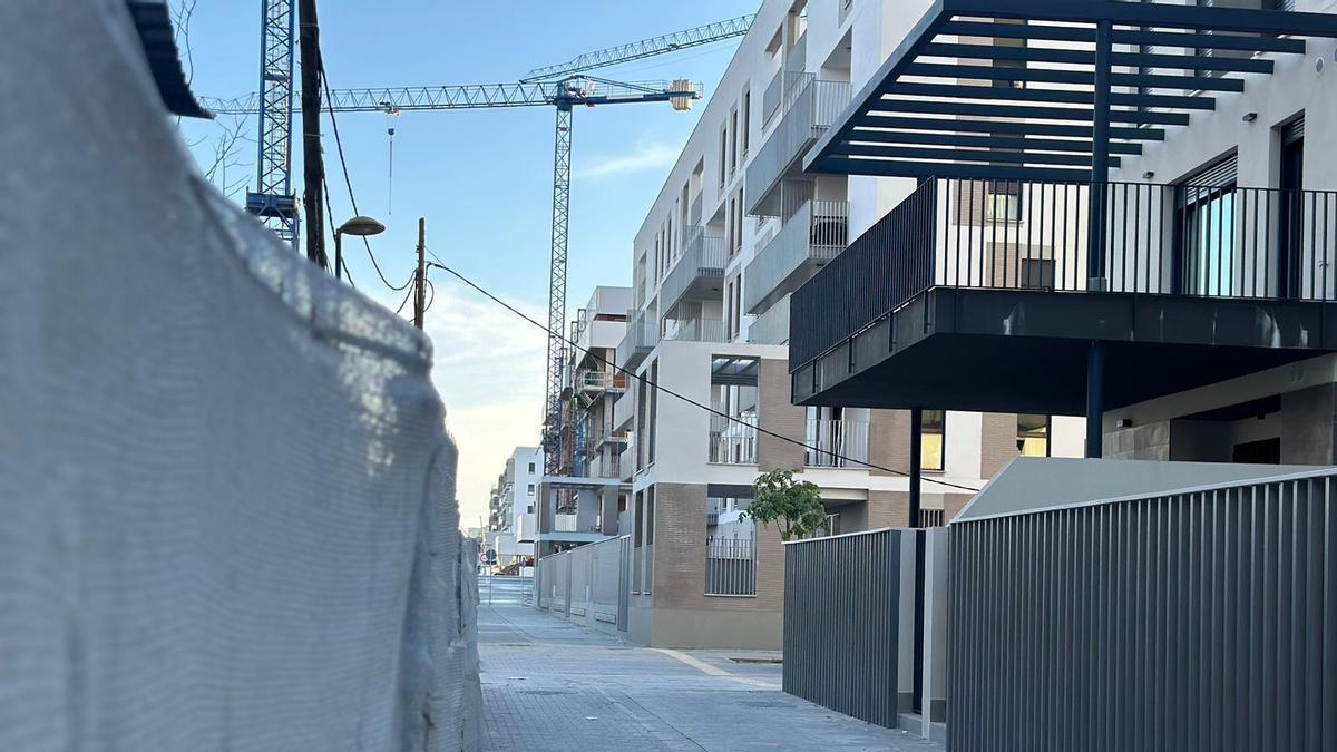 Viviendas en construcción en Palmas Altas.