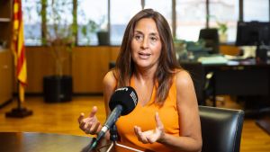 La consellera dEdudcació, Esther Niubó, en una entrevista amb lACN.