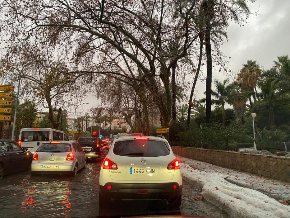 Granizo en Málaga.