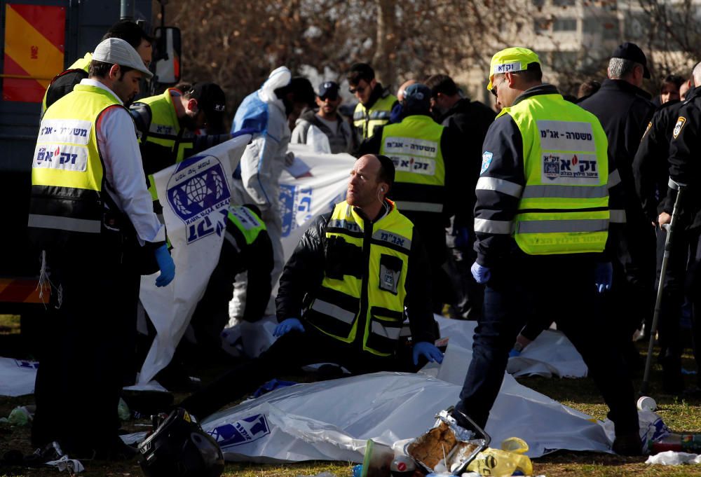 Atropello masivo en Jerusalén.