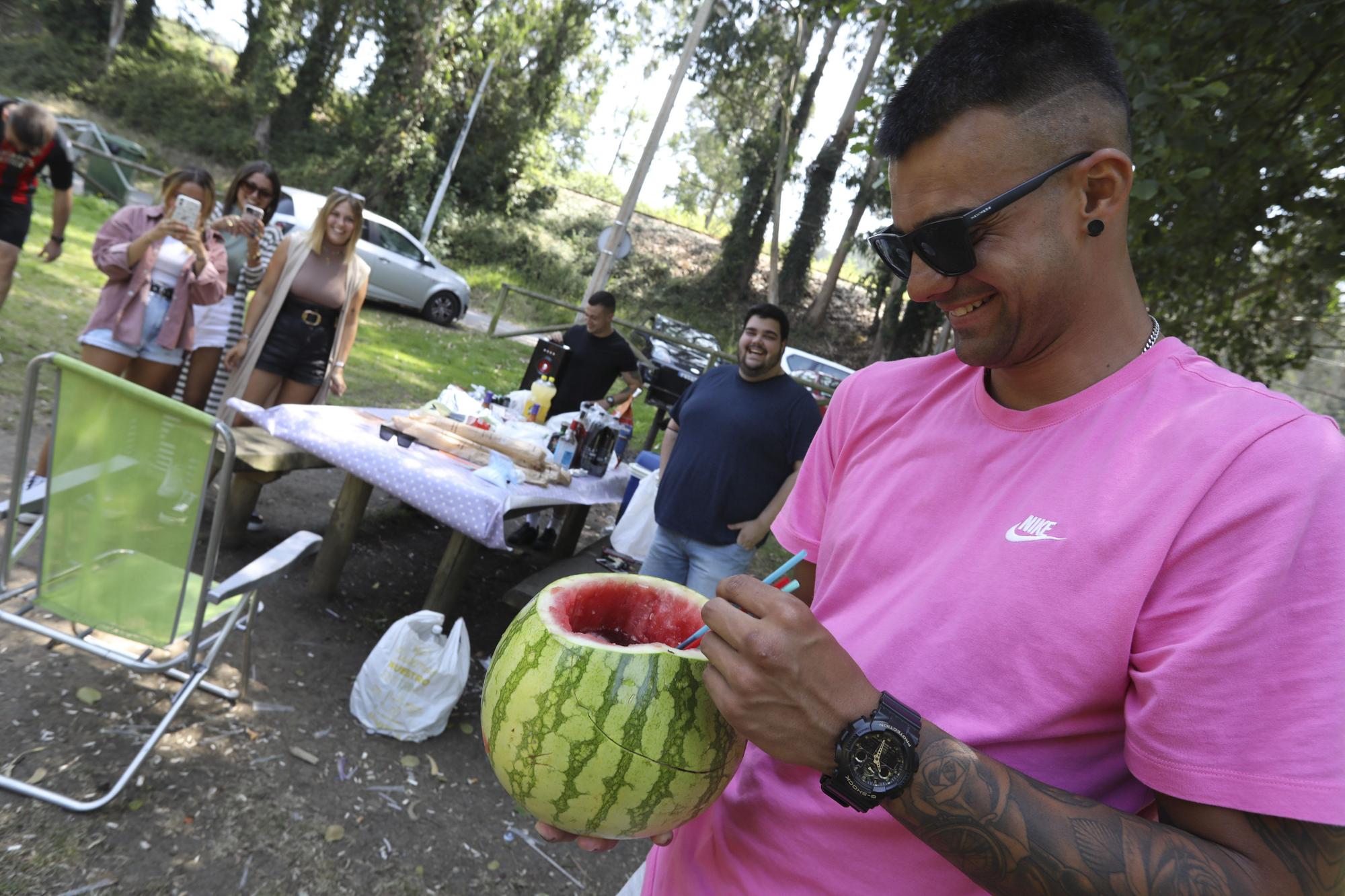 Las áreas recreativas de Trasona, una alternativa a la playa en verano