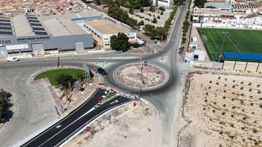Tramo abierto de la RM-531, a su llegada al municipio de Alguazas.