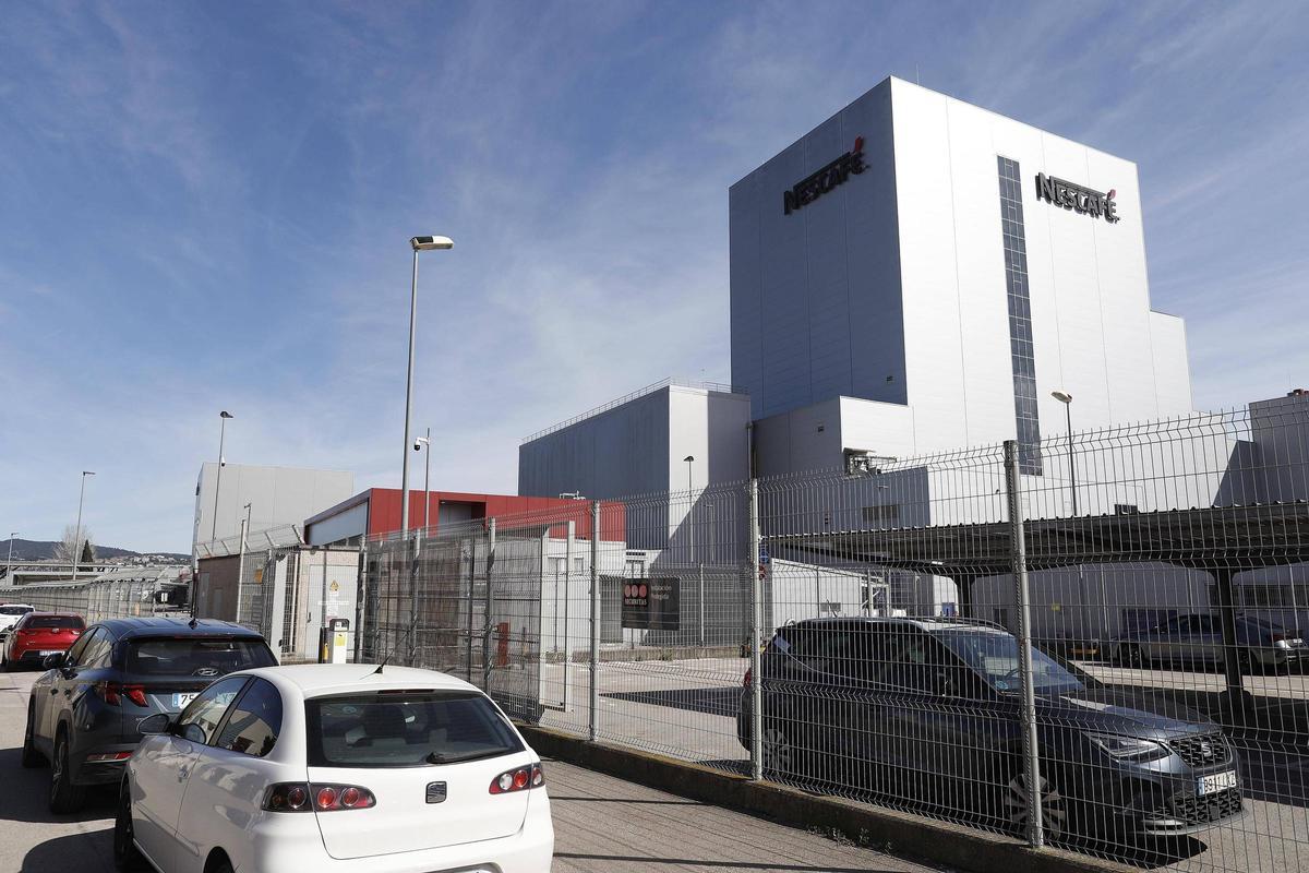 Exterior de les instal·lacions de Nestlé a Girona.