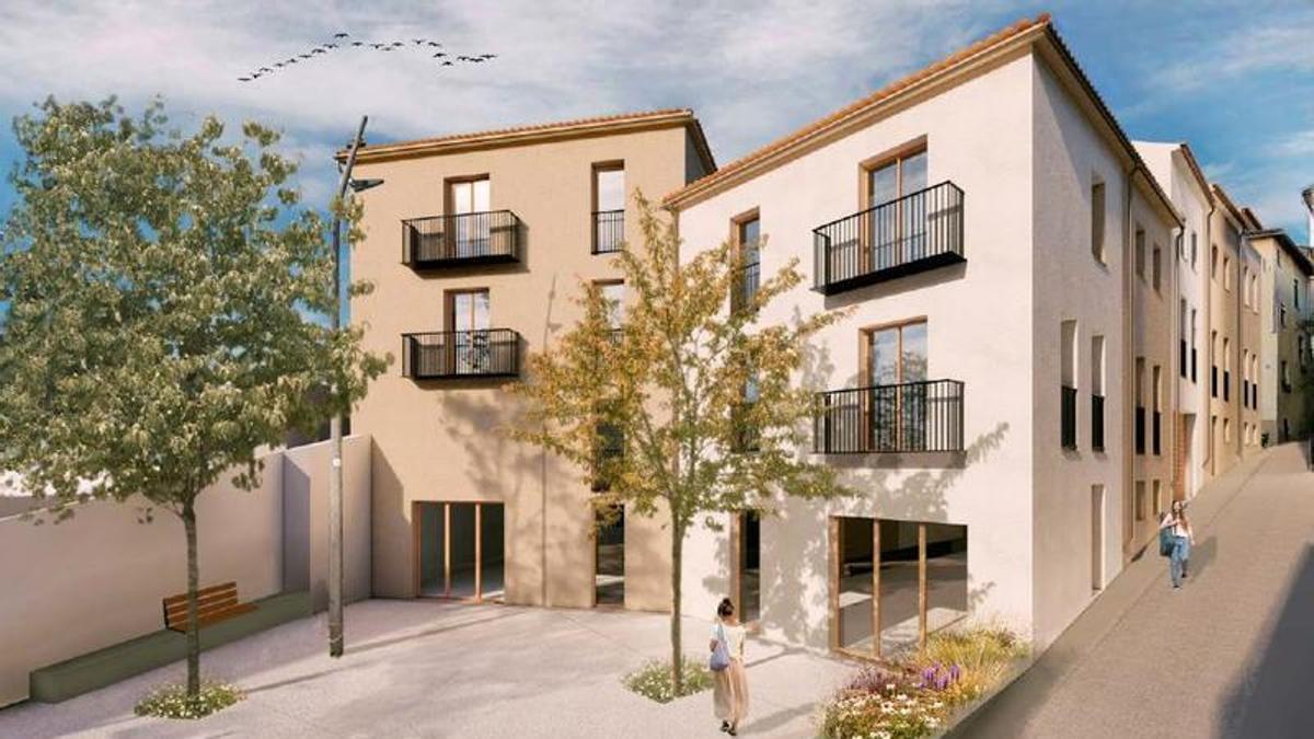 Infografía extraída del proyecto de las 12 viviendas públicas en el barrio de la Vila de Ontinyent.