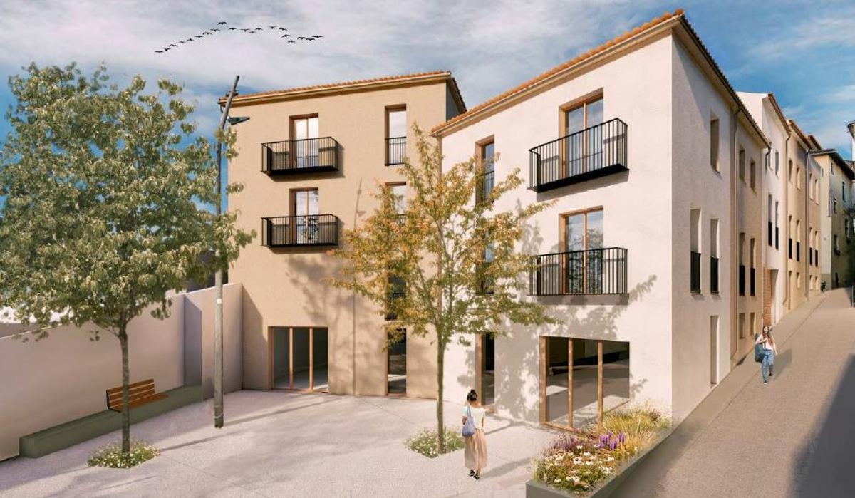 Infografía extraída del proyecto de las 12 viviendas públicas en el barrio de la Vila de Ontinyent.
