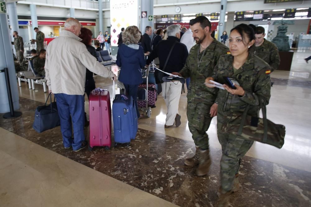 Salida de militares asturianos para Polonia