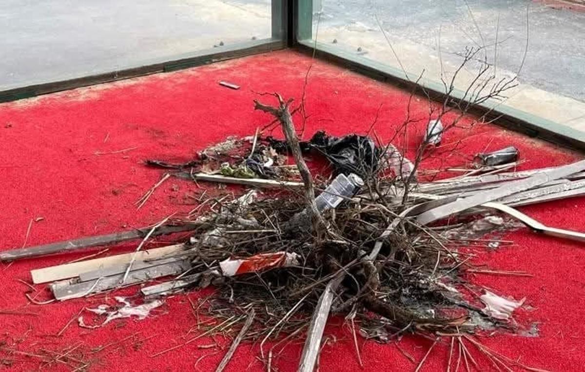 Restos en el pabellón de Villanueva del Duque.