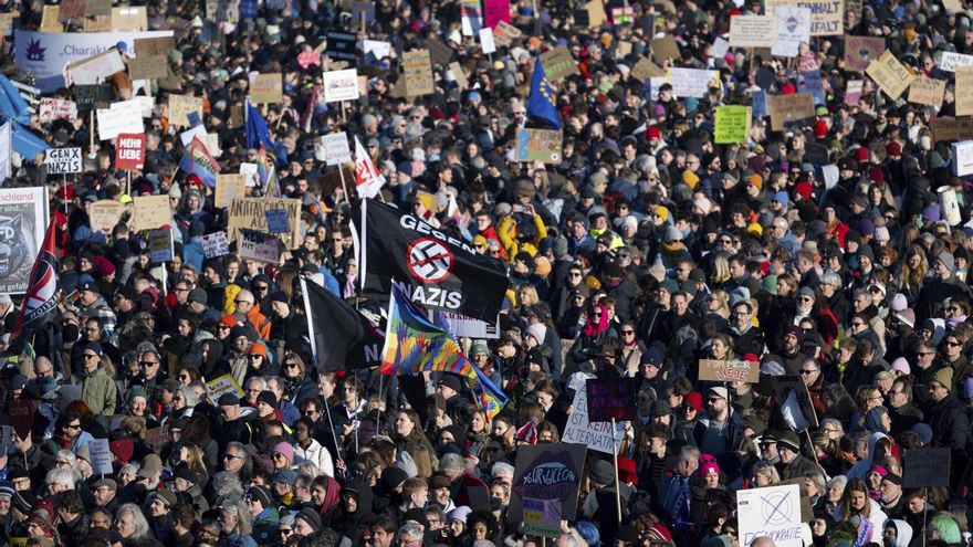 Más de 200.000 personas se manifiestan en Múnich contra la ultraderecha