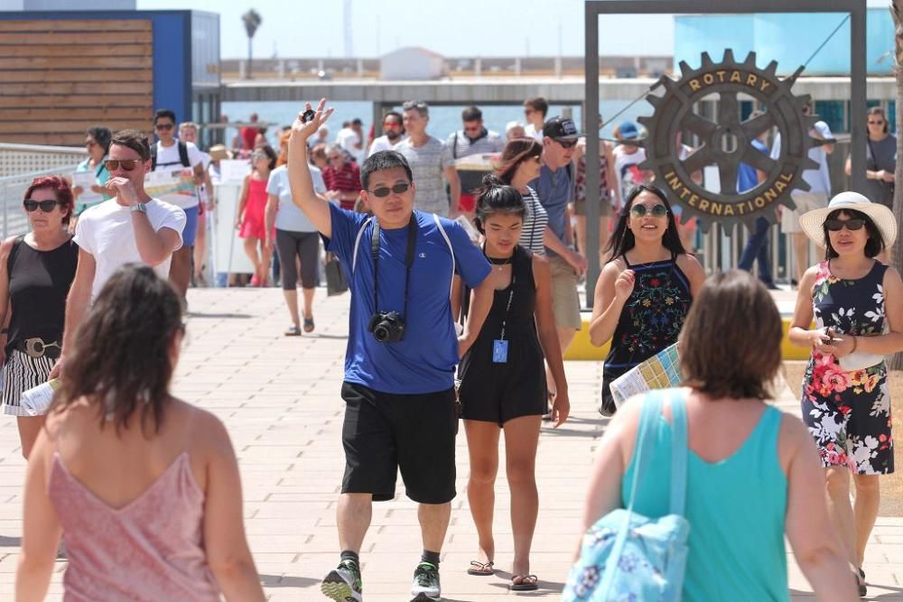 Turistas en Cartagena en el Puente de agosto