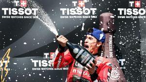 Márquez celebra la victoria en Brno 2025