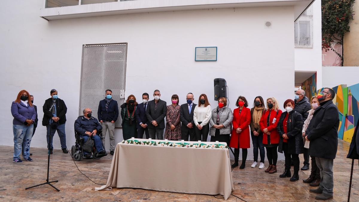 Conmemoración del Día Internacional del Holocausto en la plaza de la Judería de Málaga.