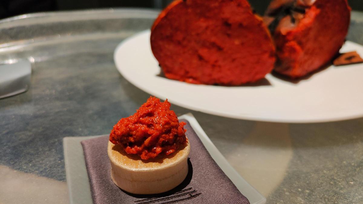 La sobrasada de waguy hecha al momento del restaurante Enigma.
