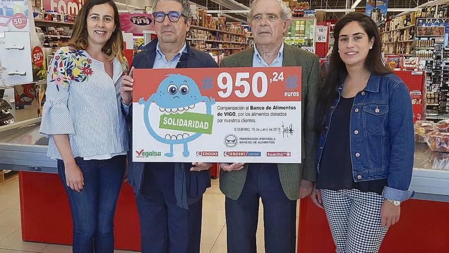 Entrega de la donación al Banco de Alimentos de Vigo. // FdV