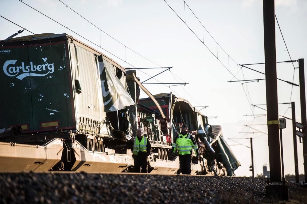 Accidente de tren en el puente del Gran Belt