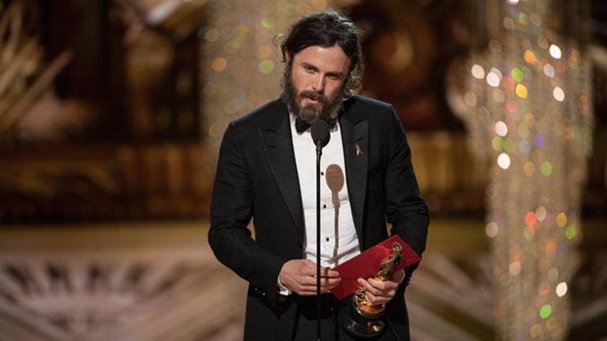 Casey Affleck durante su discurso en los Oscars 2017