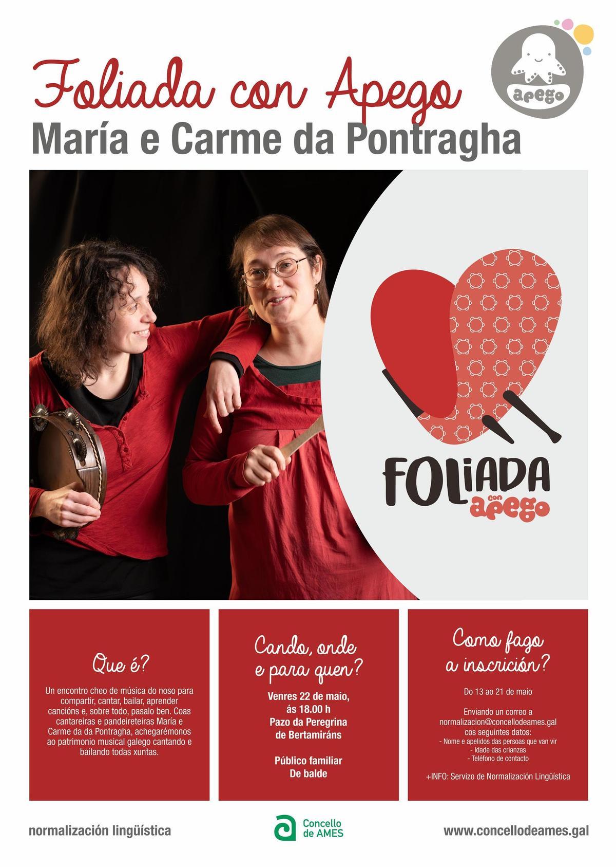 Cartel promocional da Foliada con Apego.