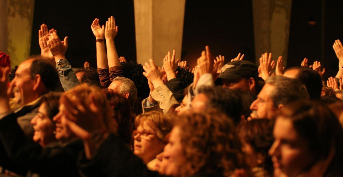 Imagen del público en el concierto.