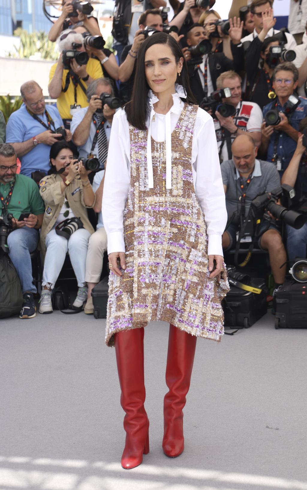 Jennifer Connelly con un conjunto de Louis Vuitton en el Festival de Cine de Cannes 2022