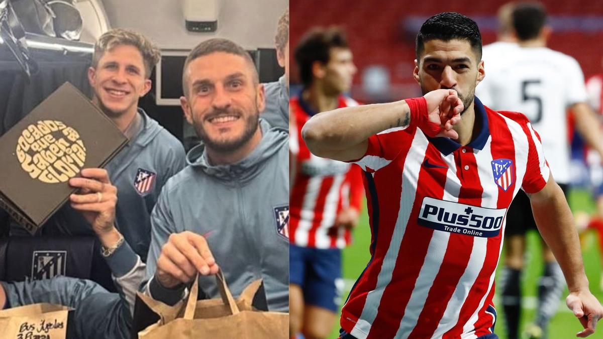 Giuliano y Koke, cenando de 'El Chalito' junto a sus compañeros, restaurante de Suárez