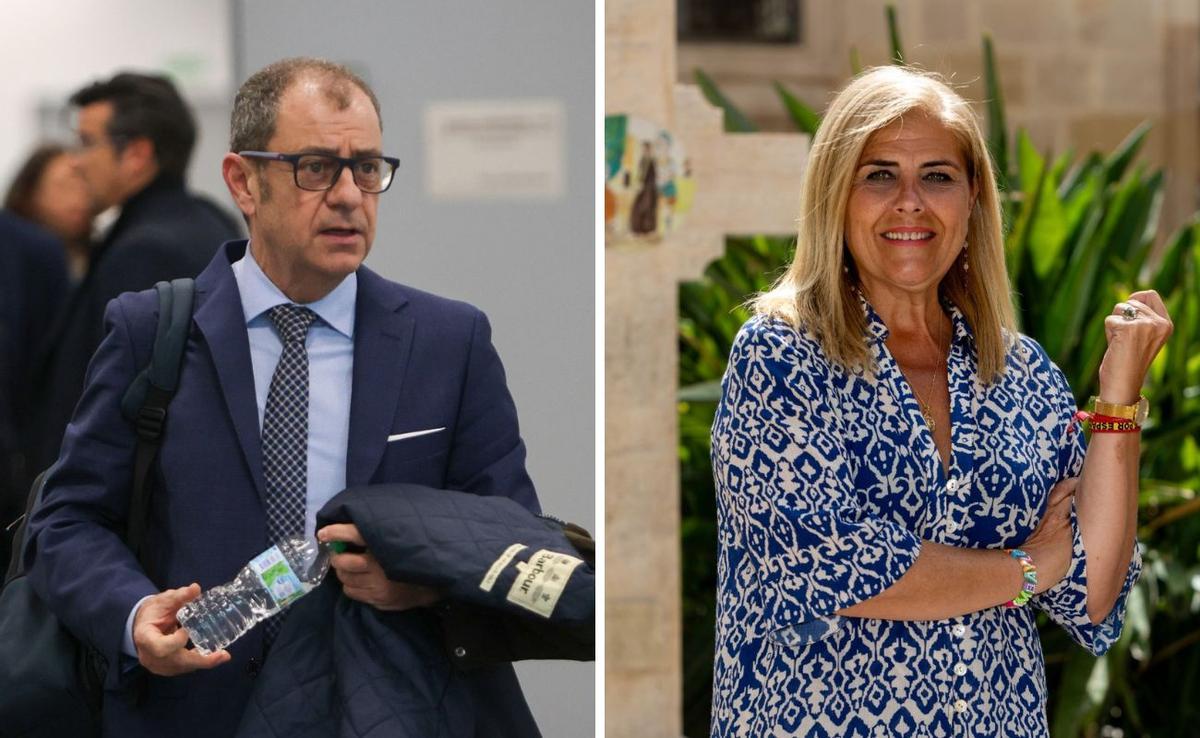 El abogado José María Bueno (i) y la portavoz de Vox en Alicante, Carmen Robledillo.