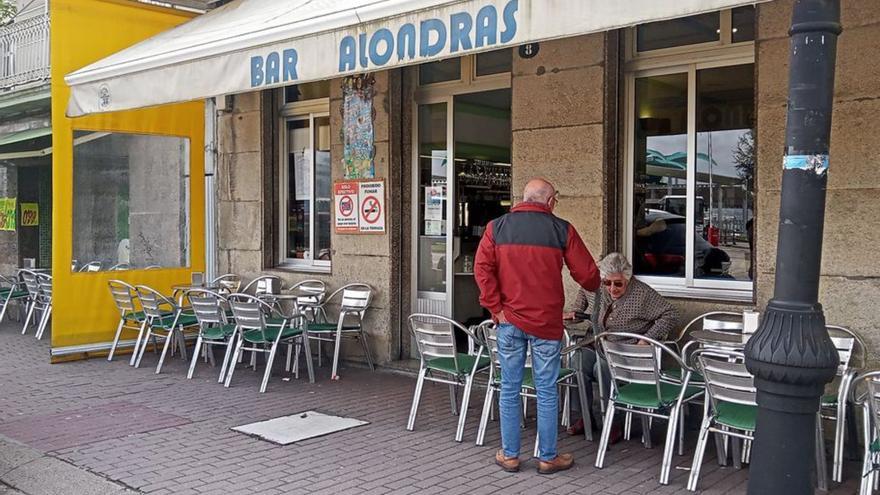 Terraza donde estaba el bar Alondras.