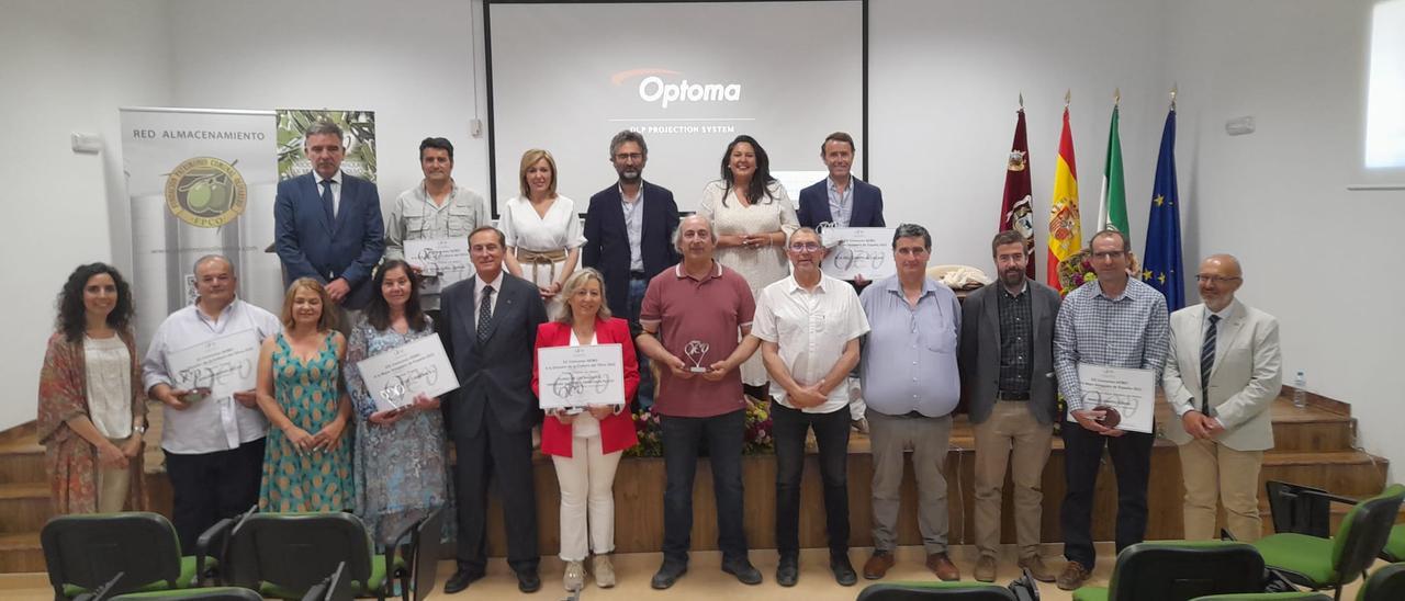 Acto de entrega de los premios Aemo en la Feria del Olivo de Montoro.