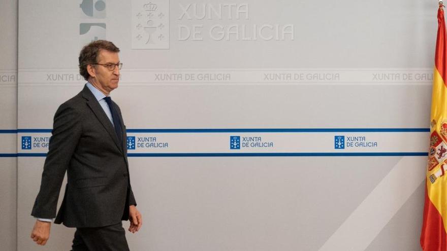 Feijóo, ayer, tras la reunión del Consello de la Xunta.